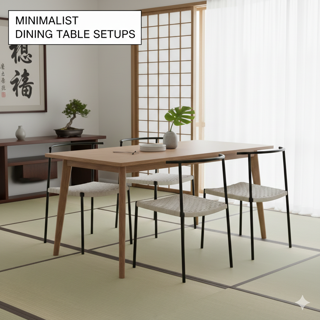 Minimalist dining table setup
