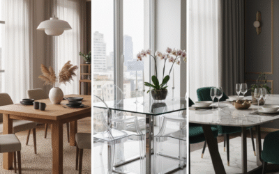 Wood vs. Glass vs. Marble Dining Tables