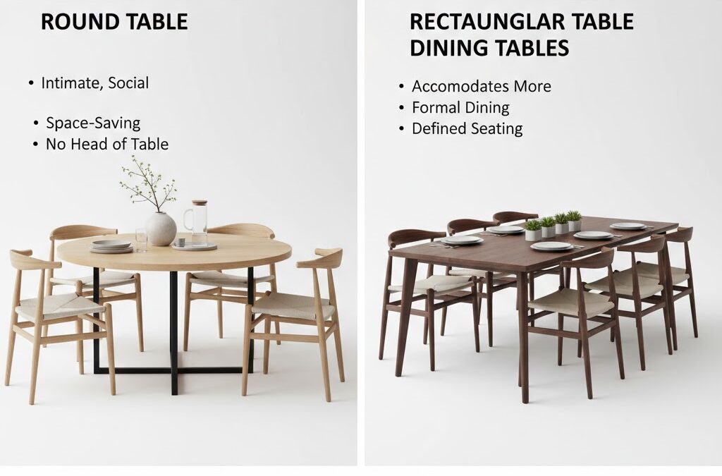 Round Vs Rectangular Dining Tables