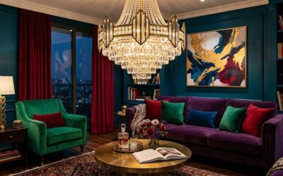 Bold Colors and Statement Lighting: How to Bring Visual Drama with Jewel-Tone Trends